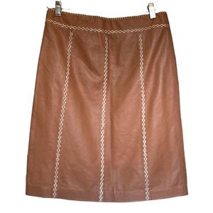 Gap Leather Skirt SZ 6 Tan